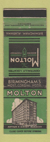 Matchbook Cover - Milton Hotel Birmingham AL