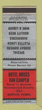 Matchbook Cover - Hotel Moses Van Campen Benton PA