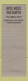 Matchbook Cover - Hotel Moses Van Campen Benton PA