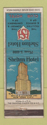 Matchbook Cover - Shelton Hotel New York City WEAR