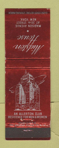 Matchbook Cover - Midston House New York City