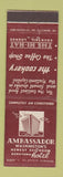 Matchbook Cover - Ambassador Hotel Washington DC Hi Hat
