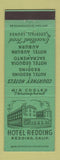 Matchbook Cover - Hotel Redding CA
