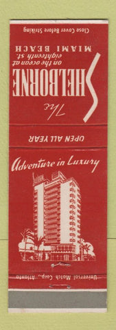Matchbook Cover - Shelbourne Hotel Miami Beach FL