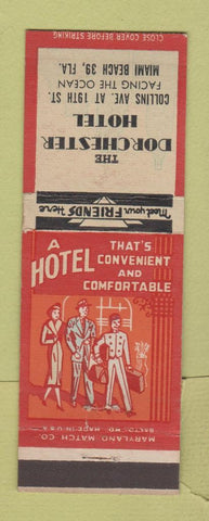 Matchbook Cover - Dorchester Hotel Miami Beach FL