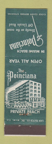 Matchbook Cover - Poinciana Hotel Miami Beach FL