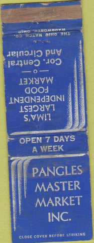 Matchbook Cover - Pangles Master Market Lima OH WORN