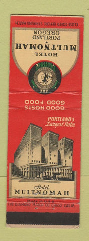 Matchbook Cover - Hotel Multnomah Portland OR