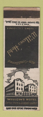 Matchbook Cover - Willows Hotel CA