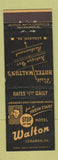 Matchbook Cover - Hotel Walton Lebanon PA