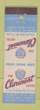 Matchbook Cover - Claremont Hotel Miami Beach FL