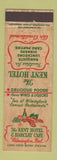 Matchbook Cover - Kent Hotel Barclay Cafe Wilmington DE