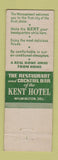 Matchbook Cover - Kent Hotel Barclay Cafe Wilmington DE