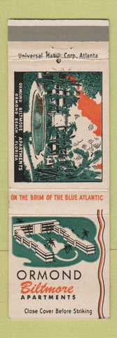 Matchbook Cover - Ormond Biltmore Hotel Ormond Beach CA