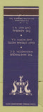 Matchbook Cover - Martinique Washington DC Admiral Hotel Cape May NJ