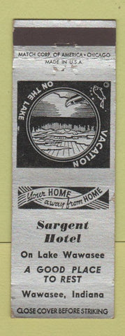 Matchbook Cover - Sargent Hotel Wawasee IN