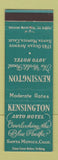 Matchbook Cover - Kensington Auto Hotel Santa Monica CA