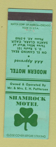 Matchbook Cover - Shamrock Motel Santa Clara CA