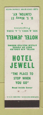 Matchbook Cover - Hotel Jewell Clinton KY