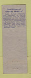 Matchbook Cover - Hotel Jewell Clinton KY