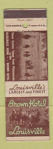 Matchbook Cover - Brown Hotel Louisville KY