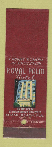Matchbook Cover - Royal Palm Hotel Miami Beach FL
