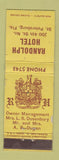 Matchbook Cover - Randolph Hotel St Petersburg FL WEAR