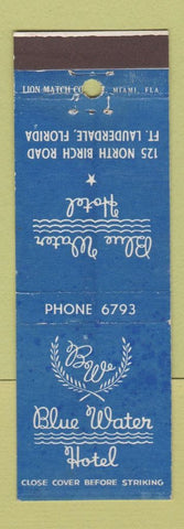 Matchbook Cover - Blue Water Hotel Fort Lauderdale FL