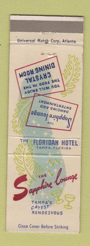 Matchbook Cover - Floridan Hotel Tampa FL Sapphire Lounge