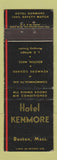 Matchbook Cover - Hotel Kenmore Boston MA