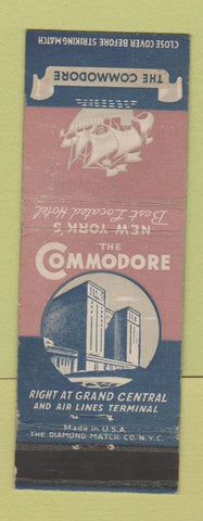 Matchbook Cover - Hotel Commodore New York City