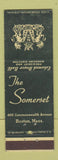 Matchbook Cover - Somerset Hotel Boston MA DD Bean