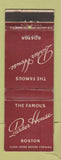 Matchbook Cover - Parker House Hotel Boston MA DD Bean