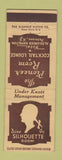 Matchbook Cover Pioneer Room Silhoutte Room Alexander Hamilton Hotel Paterson NJ