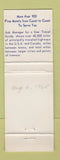 Matchbook Cover - Best Western Meadow Acres Motel Topeka KS