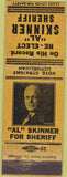 Matchbook Cover - Al Skinner Sheriff Republican WONR