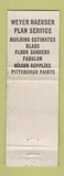 Matchbook Cover - Erving Albright Lumber West Coxsackie NY WORN