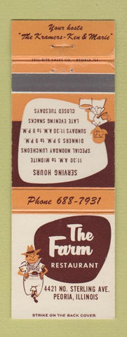 Matchbook Cover - Farm Restaurant Peoria IL WEAR