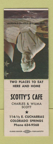 Matchbook Cover - Scotty's Cafe Colorado Springs