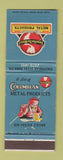 Matchbook Cover - Columbian Metal Products Kansas City MO