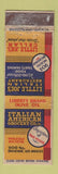 Matchbook Cover - Italian American Grocery Los Angeles CA CROWN WORN