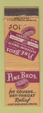 Matchbook Cover - Pine Bros Cough Drops DD Bean