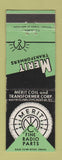 Matchbook Cover - Merit Transformers Radio Parts Chicago IL WEAR