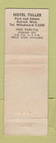 Matchbook Cover - Hotel Tuller Detroit MI WEAR