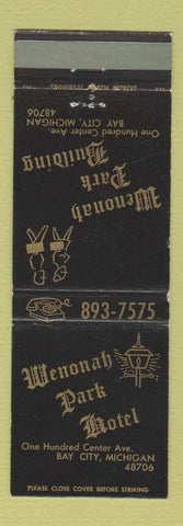 Matchbook Cover - Wenonah Park Hotel Bay City MI