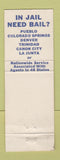 Matchbook Cover - ABC Bail Bonds Colorado Springs Pueblo