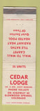 Matchbook Cover - Cedar Lodge Glenwood Springs Colorado WEAR