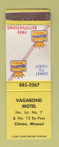 Matchbook Cover - Vagabond Motel Clinton MO Best Western