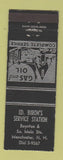 Matchbook Cover - Ed Brown's Service oil gas Manchester NH