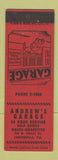 Matchbook Cover - Andrew's Garage oil gas Jacksonville FL